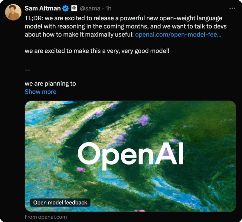 图片[2]-终于被 DeepSeek 逼出来了 OpenAI 即将发布开源模型-AI Spot