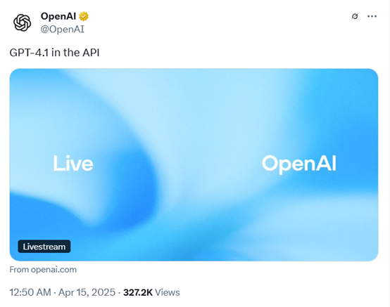 图片[1]-OpenAI 发 GPT-4.1：性能暴涨，支持 100 万 tokens 上下文-AI Spot