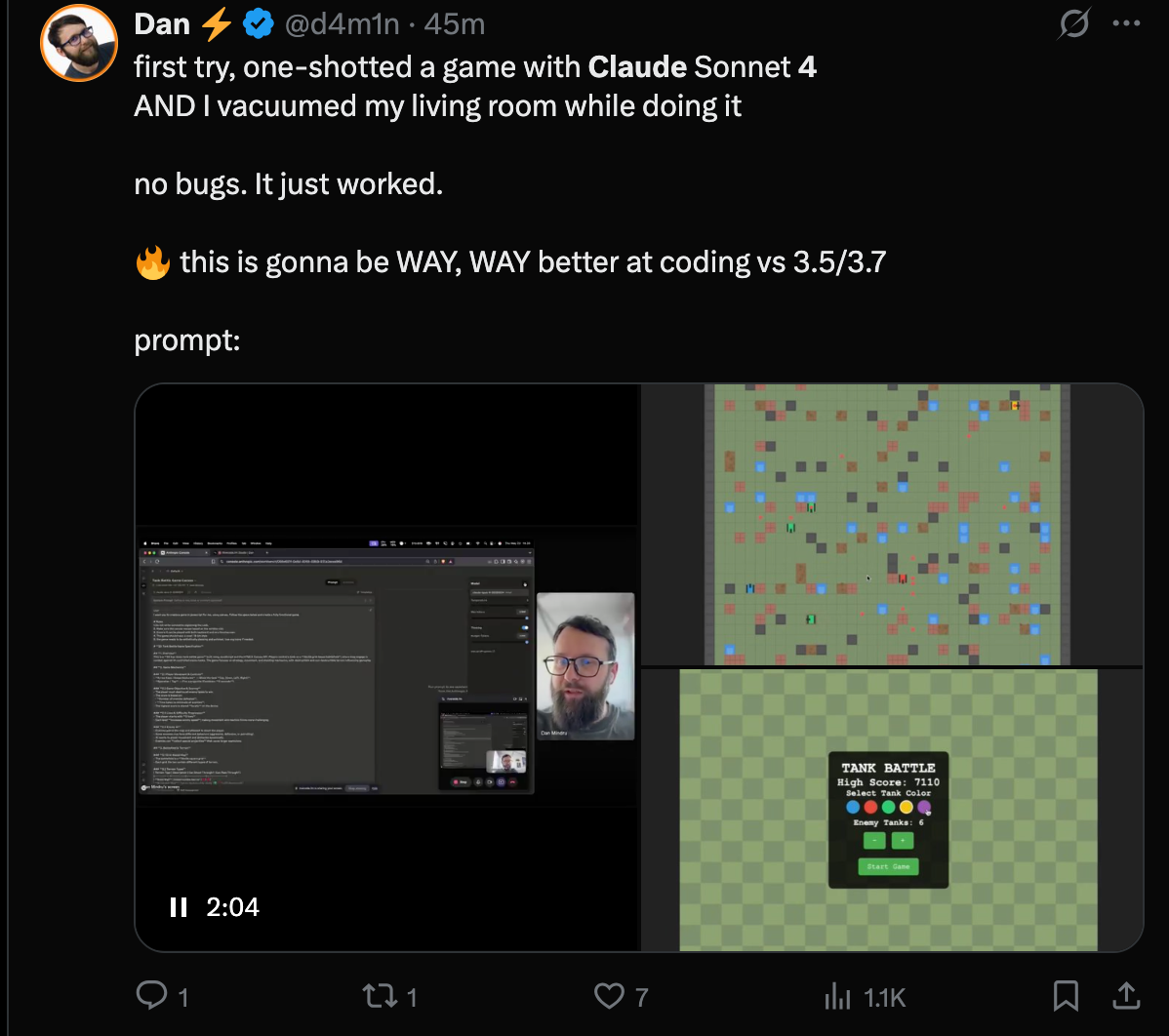 图片[12]-全球最强编码模型 Claude 4 震撼发布：自主编码 7 小时、给出一句指令 30 秒内搞定任务，丝滑无 Bug-AI Spot