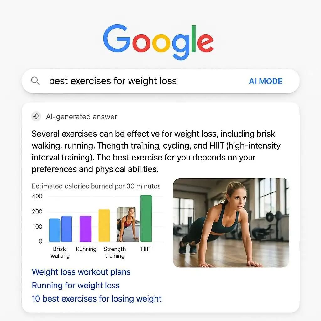 Google搜索新AI模式界面概念